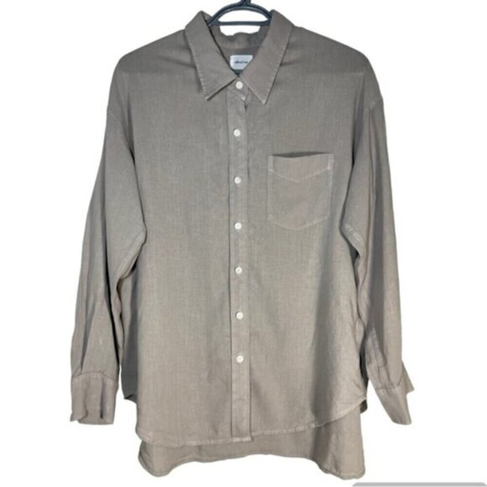 Aritzia Wilfred Free Relaxed Linen Shirt size 2XS